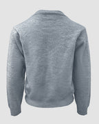 Floral Applique & Pearls Decor Round Neck Single Breasted Knit Cardigan Casual Crop Sweater Coat