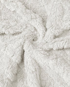 Cable Textured Lapel Neck Button Front Pocket Design Thermal Teddy Coat