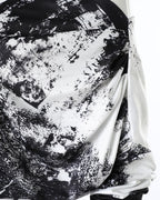 Tie Dye Print Skew Neck Wrapped Slit Wide Leg Jumpsuit
