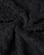 Cable Textured Lapel Neck Button Front Pocket Design Thermal Teddy Coat
